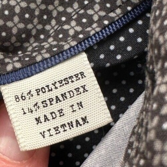 Con.Struct Shirt Adult Small 4-Way‎ Stretch Black Small Dots Slim Button Up Mens - Picture 5 of 11